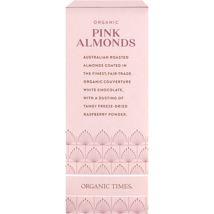 Pink Raspberry Dusted White Choc Almonds