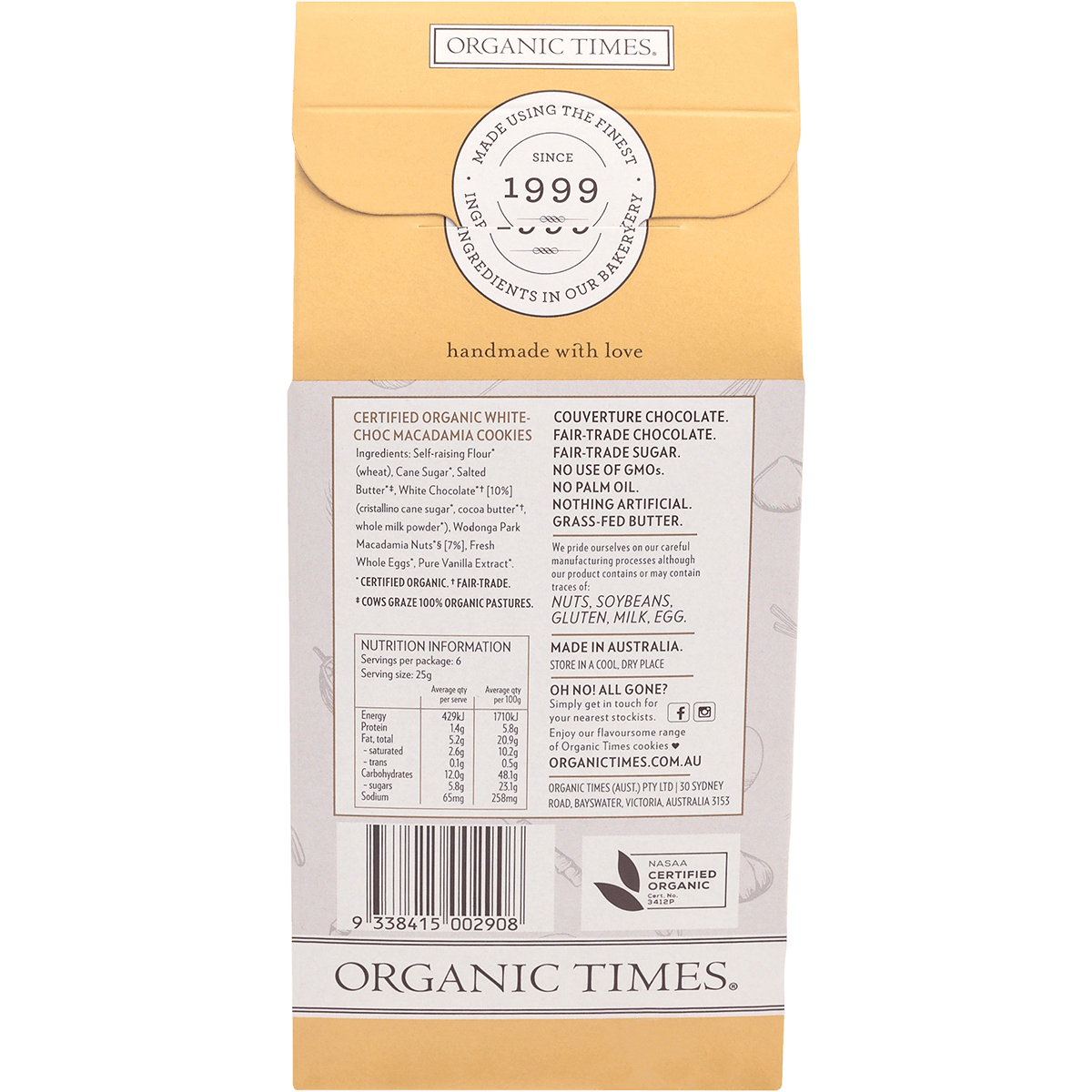 Cookies White Choc Macadamia