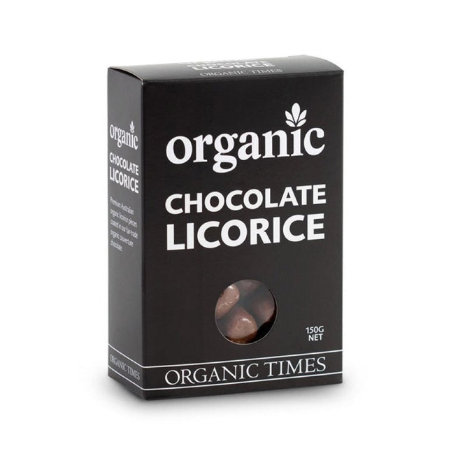 Organic Times Organic Milk Chocolate Coated Liquorice, 150 g