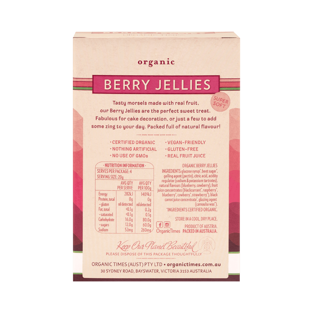 Organic Times Berry Jellies 80g