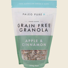 Paleo Pure Organic Grain Free Granola Apple & Cinnamon, 300g bag