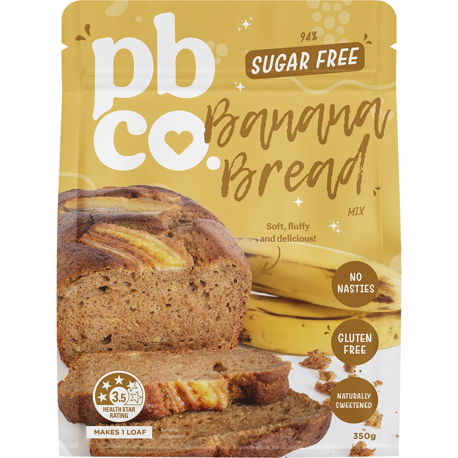 PBCo banana bread mix 94 percent sugar free low carb keto baking mix