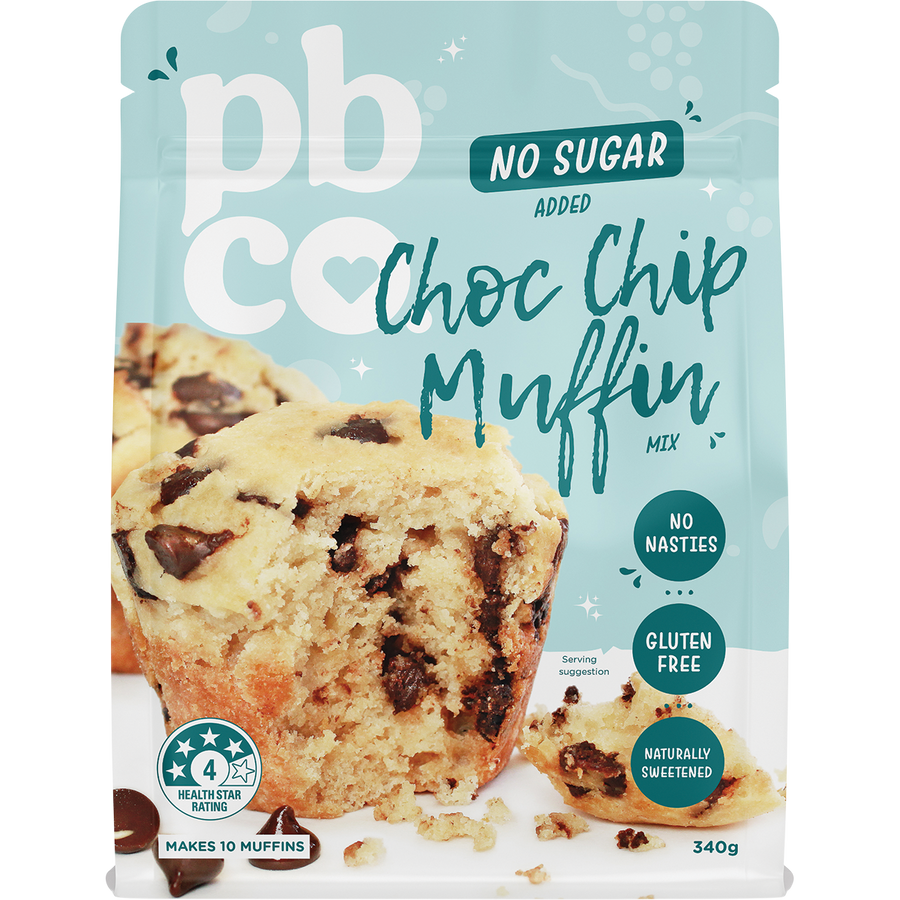 PBCo choc chip muffin mix no sugar added keto friendly baking mix