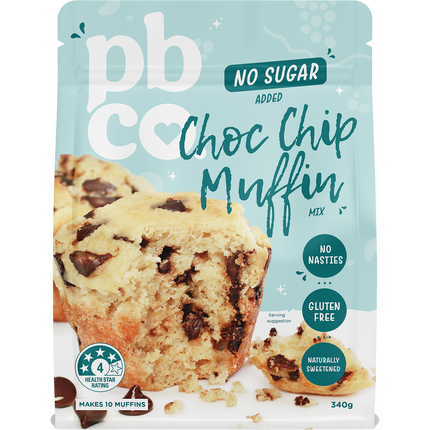 PBCo choc chip muffin mix no sugar added keto friendly baking mix