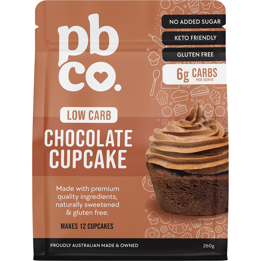 PBCo chocolate cupcake mix low carb keto friendly baking mix