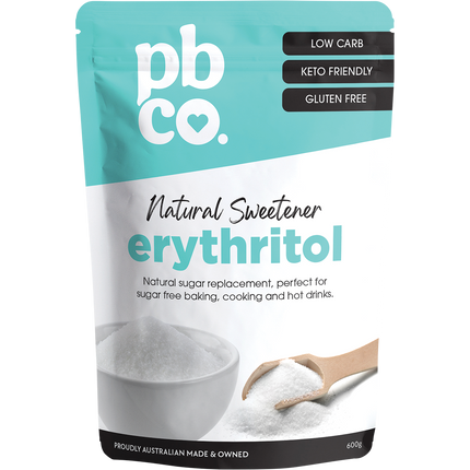 PBCo erythritol natural sweetener keto friendly zero calorie sugar alternative
