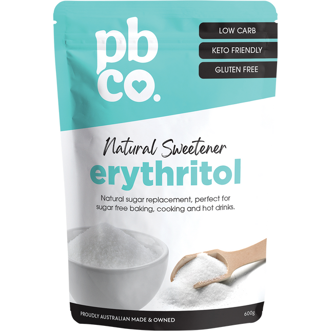 PBCo erythritol natural sweetener keto friendly zero calorie sugar alternative