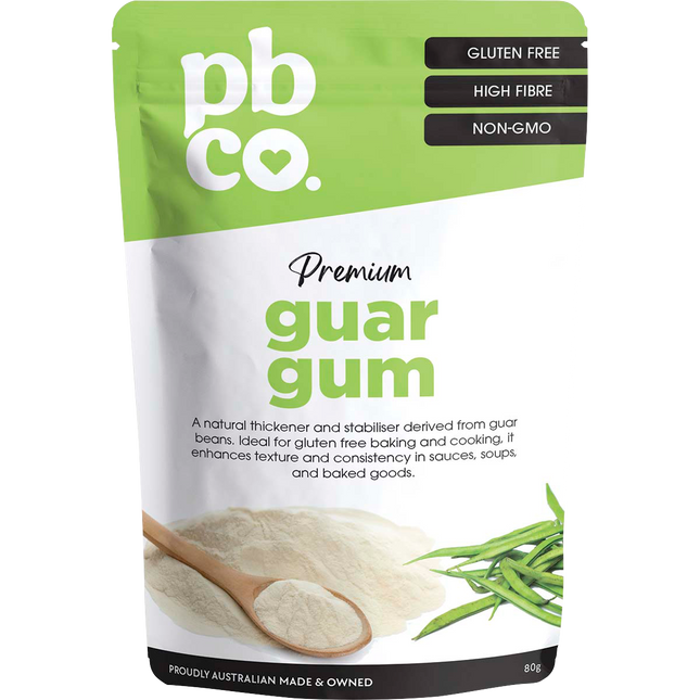 PBCo guar gum premium natural thickener gluten free baking ingredient