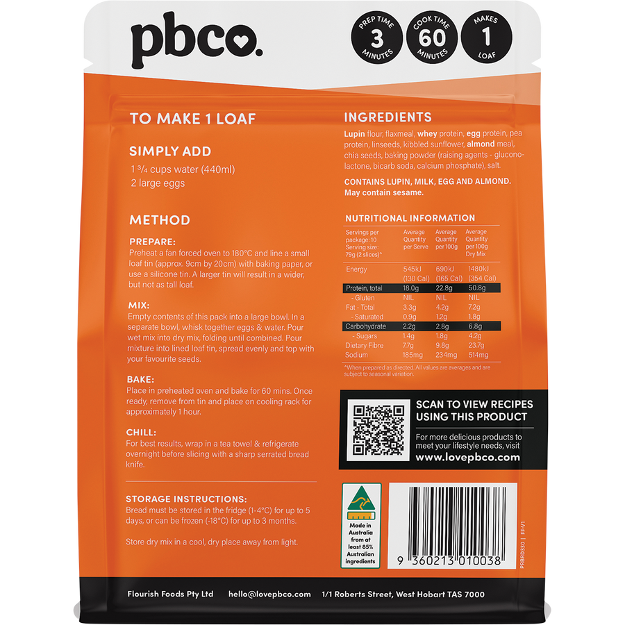 PBCo protein bread mix keto friendly high protein bread mix
