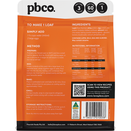PBCo protein bread mix keto friendly high protein bread mix