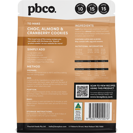 PBCo protein cookie base mix healthy baking mix for homemade cookies