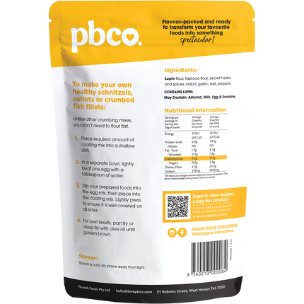 PBCo low carb crumb original crunchy coating mix for meats and vegetables