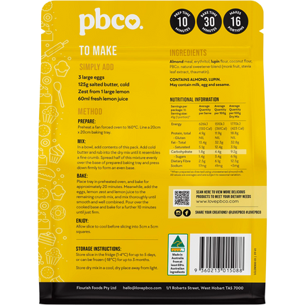 PBCo lemon slice low carb healthy dessert baking mix