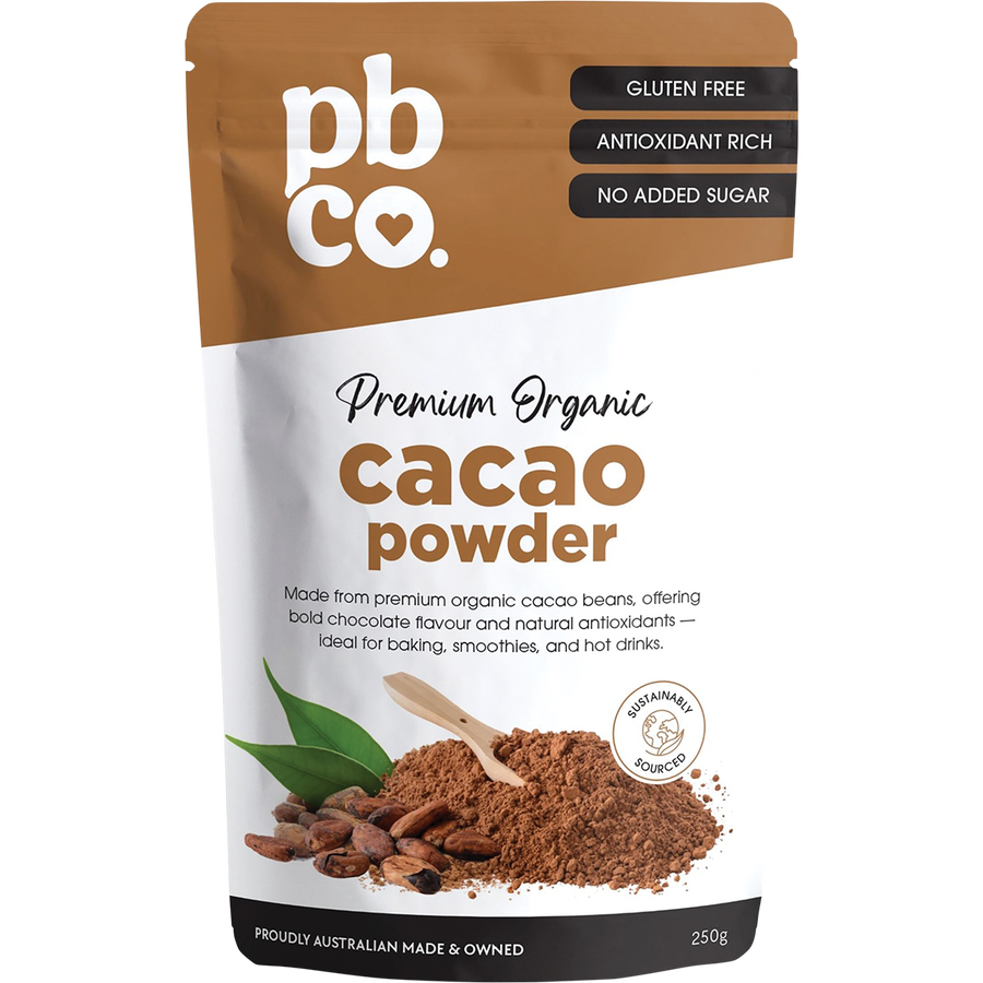 PBCo organic cacao powder raw superfood chocolate powder