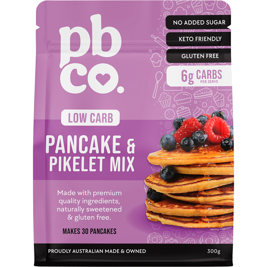 PBCo pancake and pikelet mix low carb keto friendly breakfast mix