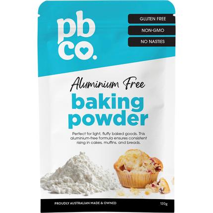 PBCo aluminium free baking powder for keto and low carb baking