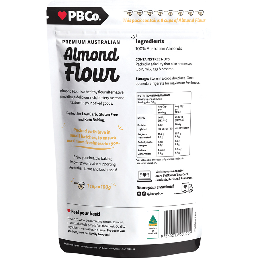 PBCo premium Australian almond flour keto and paleo baking flour