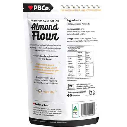 PBCo premium Australian almond flour keto and paleo baking flour