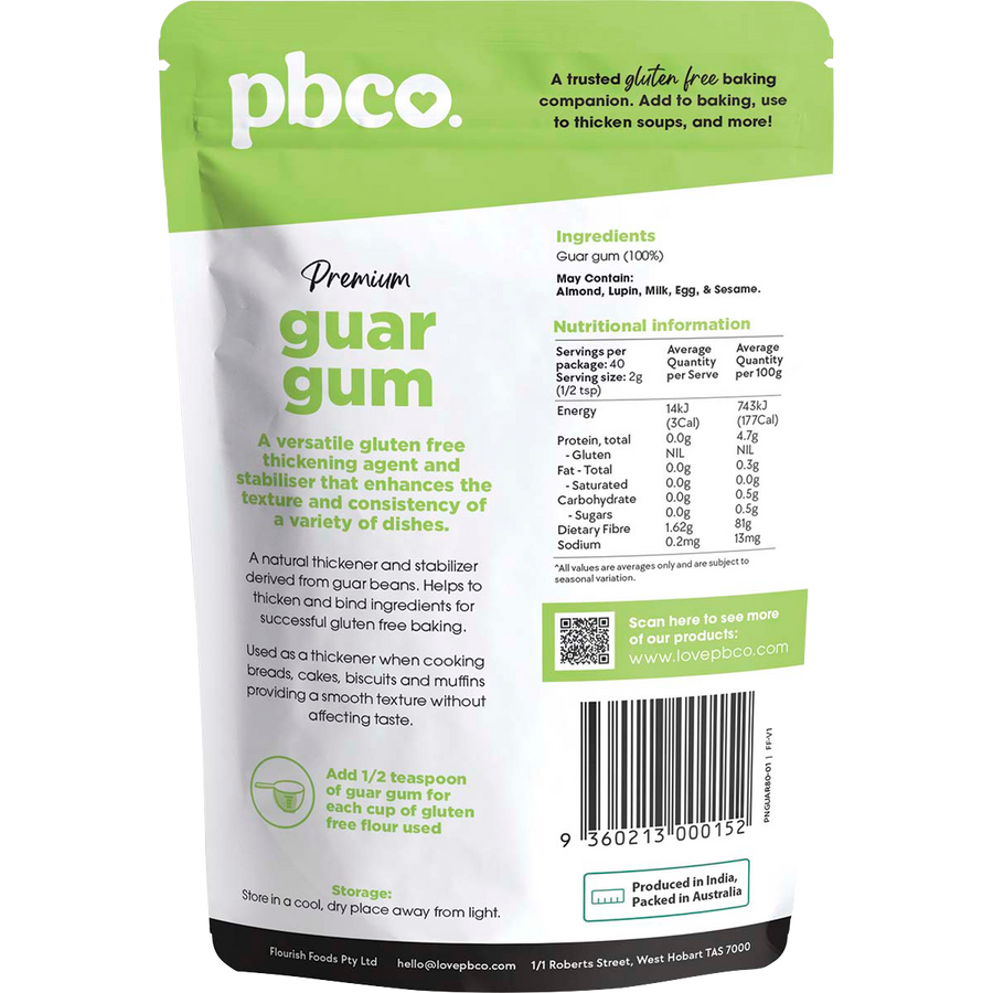 PBCo premium guar gum for keto and low carb baking