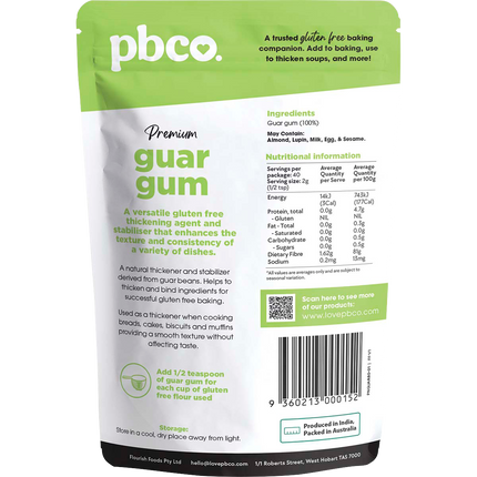 PBCo premium guar gum for keto and low carb baking