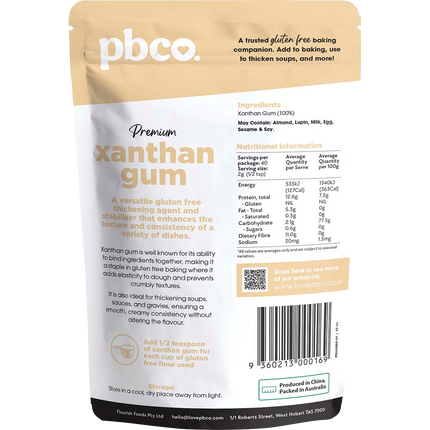 PBCo premium xanthan gum keto and low carb baking ingredient
