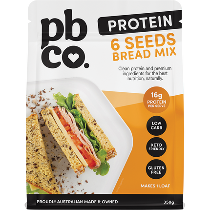 PBCo protein 6 seeds bread mix high protein low carb baking mix