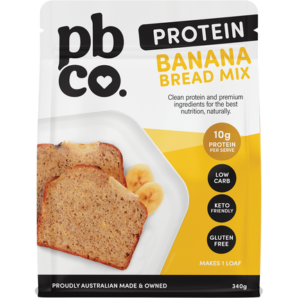PBCo protein banana bread plant protein healthy baking mix