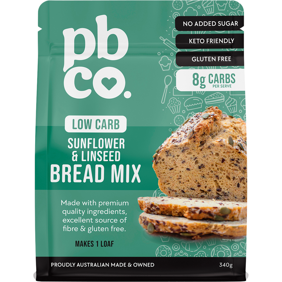 PBCo sunflower and linseed bread mix low carb keto friendly baking mix