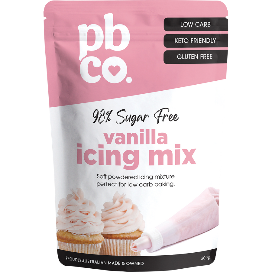 PBCo vanilla icing mix 98 percent sugar free keto frosting mix