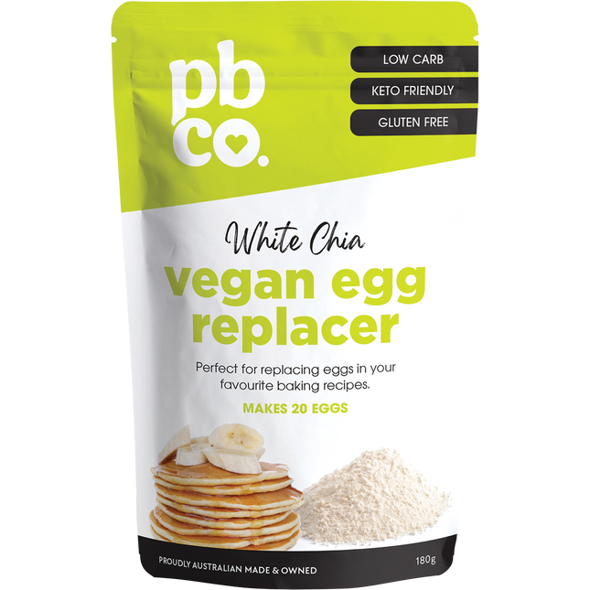 PBCo vegan egg replacer with organic chia plant based baking ingredient