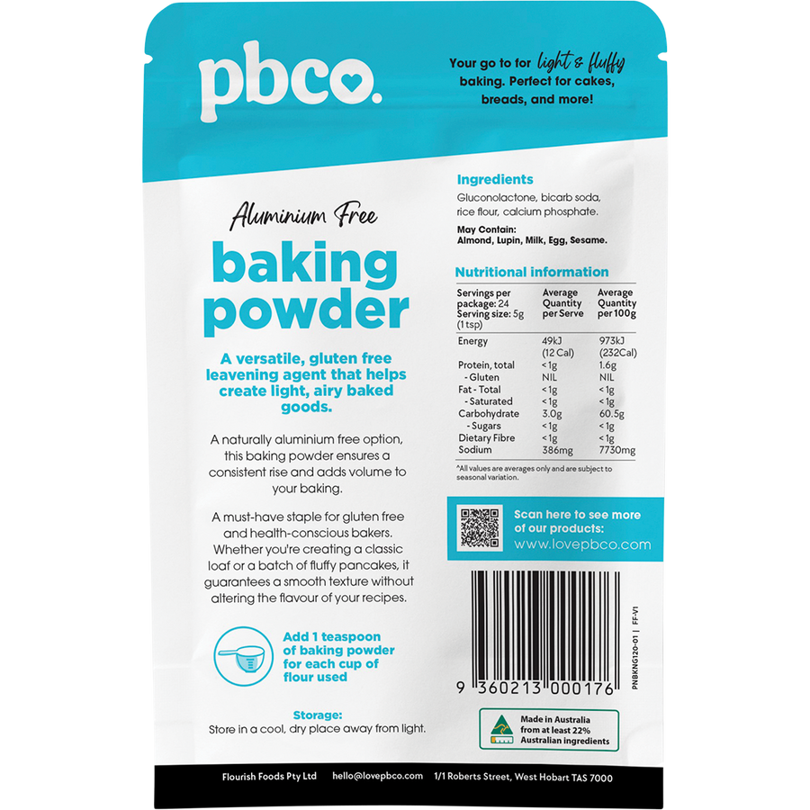 PBCo - Aluminium Free Baking Powder