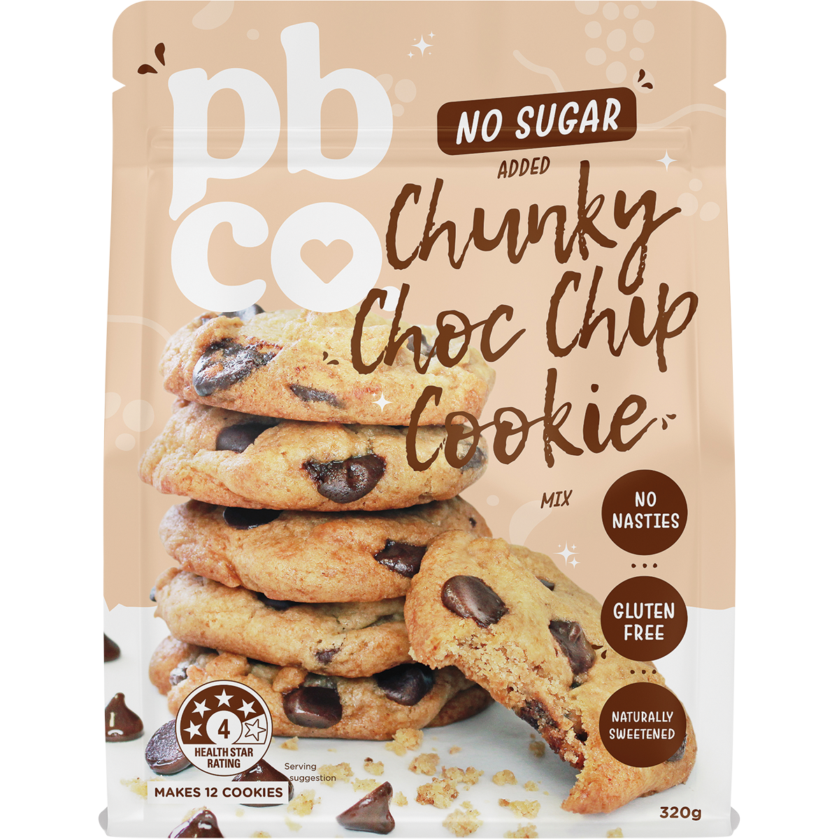 Chunky Choc Chip Cookie Mix No Sugar Added