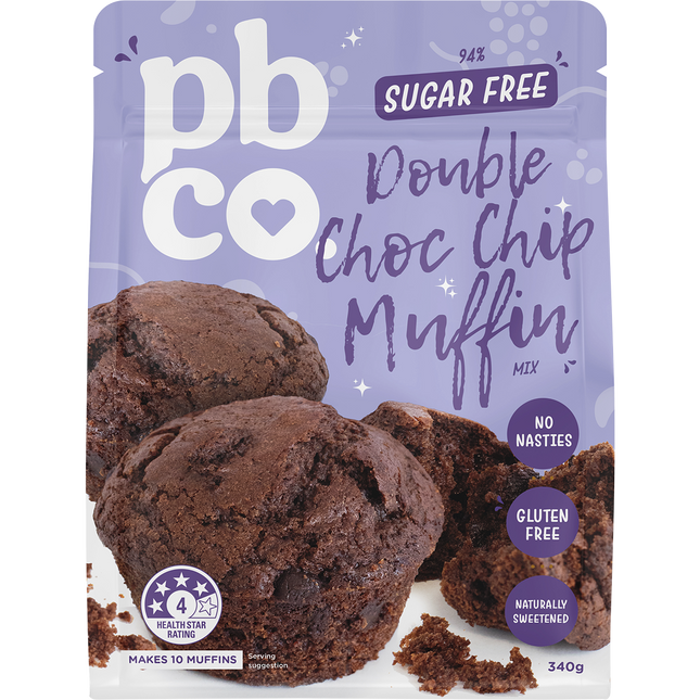 Double Choc Chip Muffin Mix 94% Sugar Free