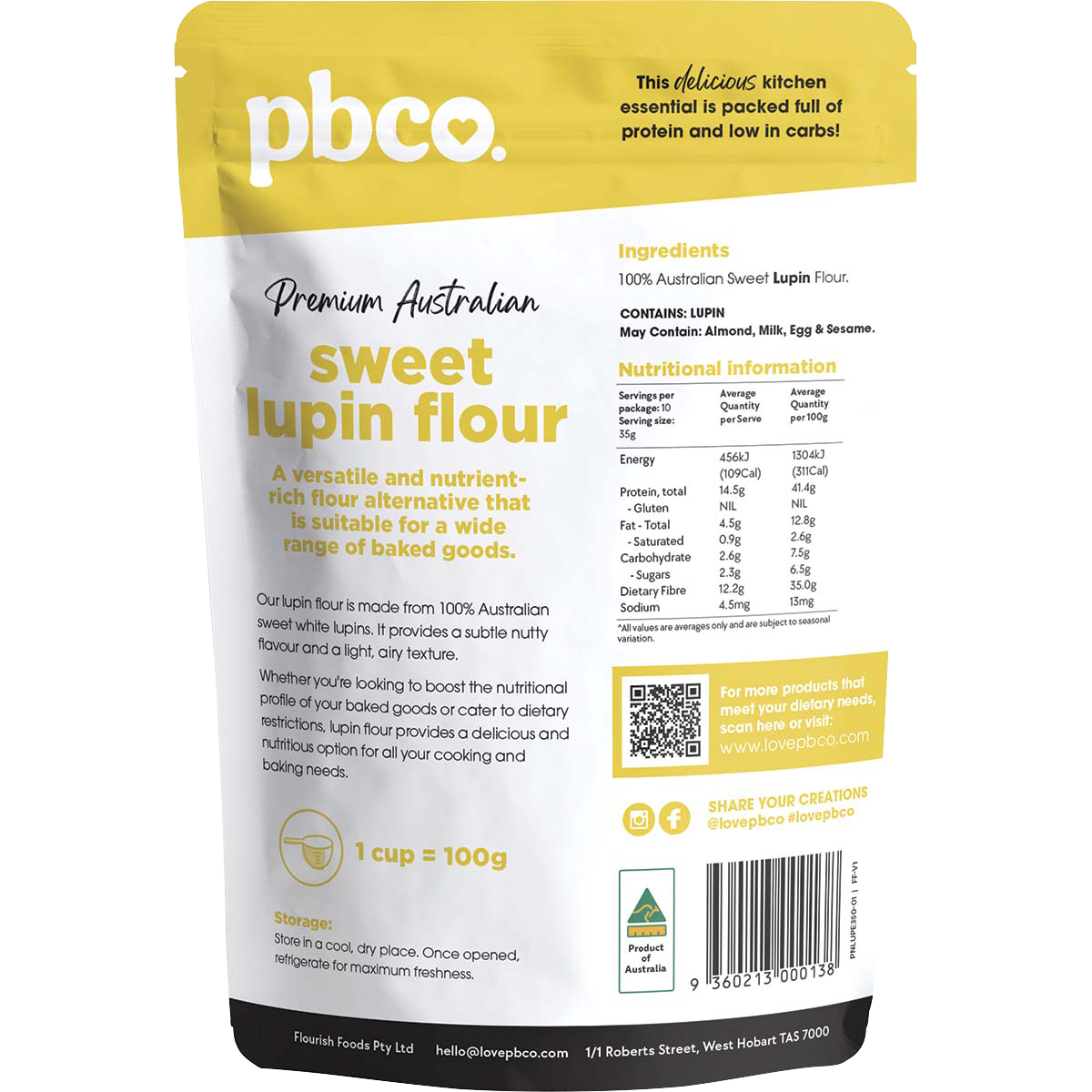 Sweet Lupin Flour Premium Australian