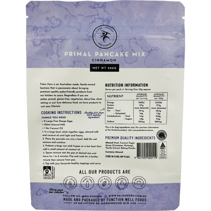 Primal Pancake Mix Cinnamon