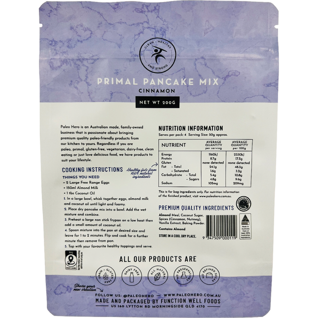Primal Pancake Mix Cinnamon
