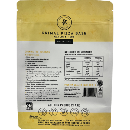 Primal Pizza Base Mix Garlic & Herb