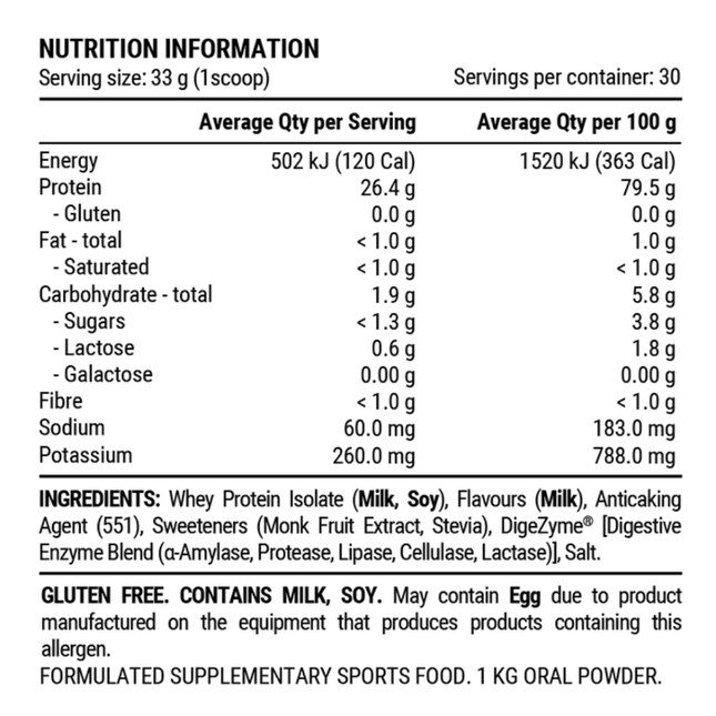 Pillar Performance NZ Grass Fed Isolate Vanilla