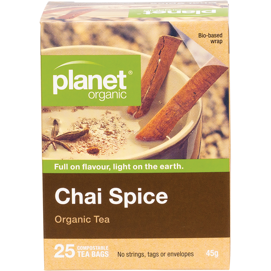 Planet Organic herbal tea Chai Spice tea bags