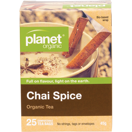 Planet Organic herbal tea Chai Spice tea bags