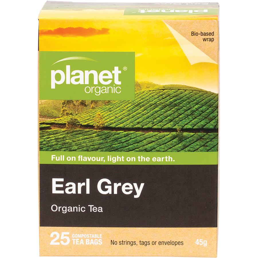 Planet Organic herbal tea Earl Grey tea bags