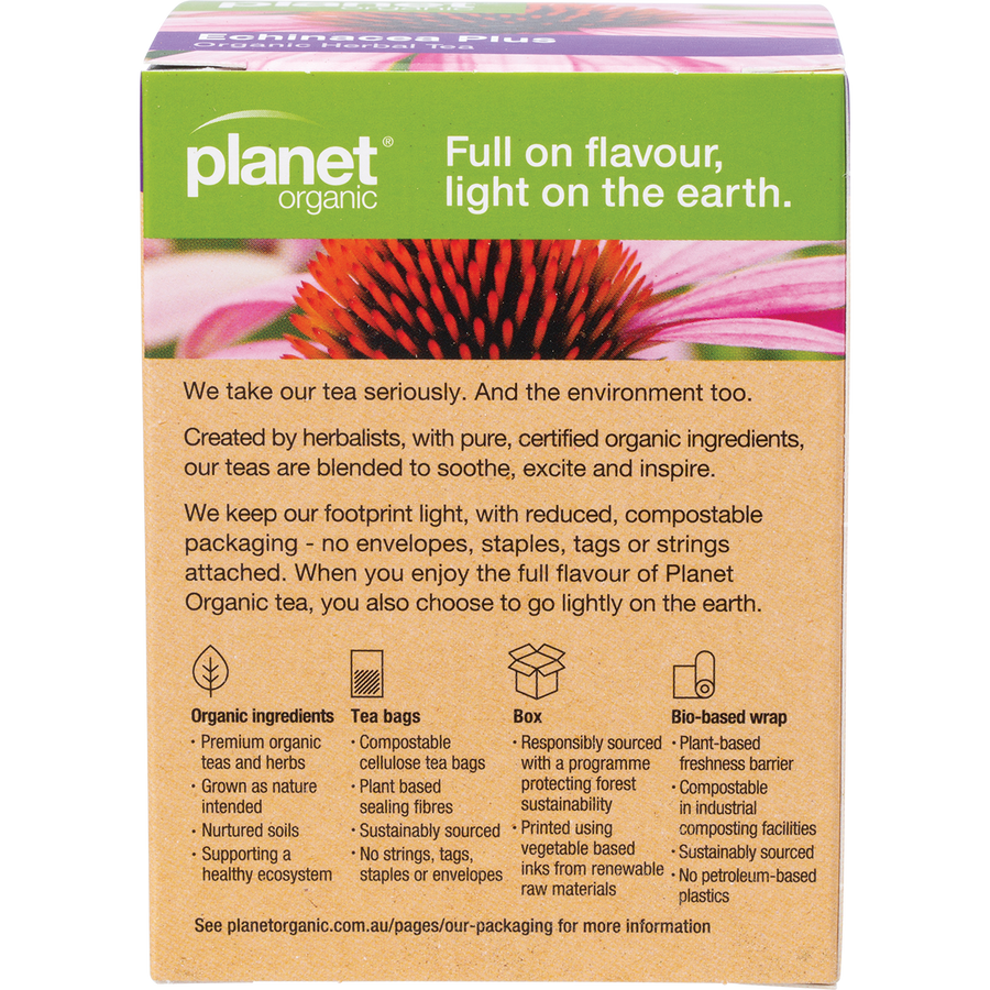 Planet Organic herbal tea bags Echinacea Plus variant