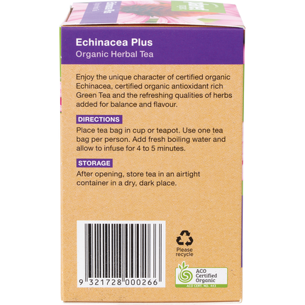 Planet Organic herbal tea bags Echinacea Plus variant
