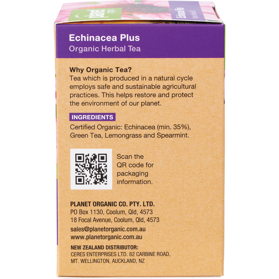 Planet Organic herbal tea Echinacea Plus tea bags
