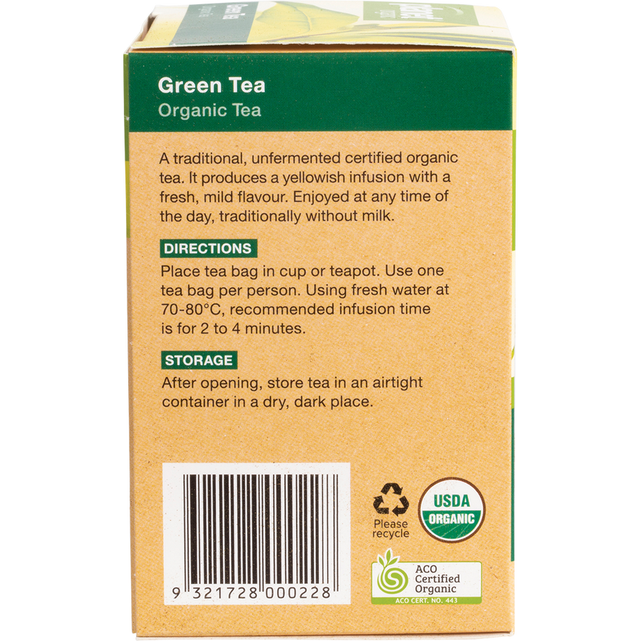 Eco-friendly packaged organic green tea herbal bags