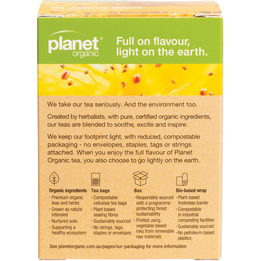 Planet Organic herbal tea St John's Wort tea bags