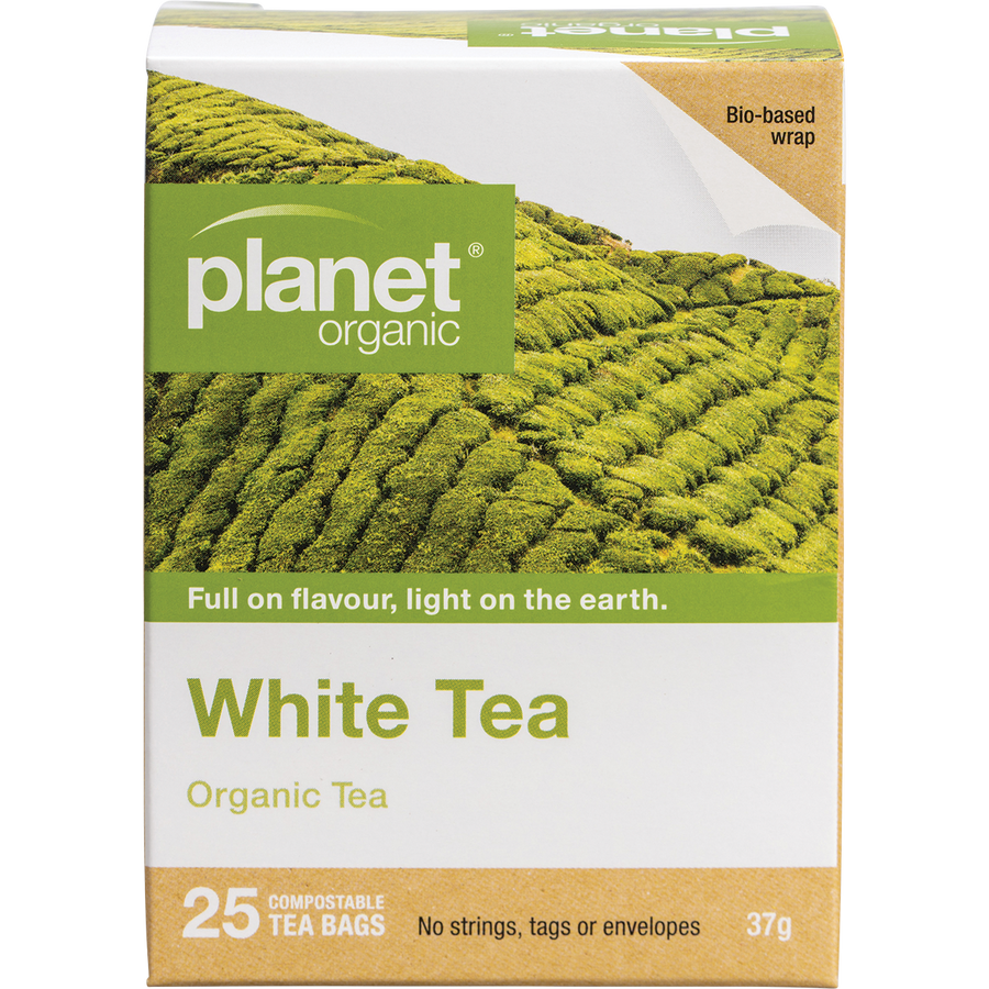 Planet Organic herbal tea bags in white tea variant