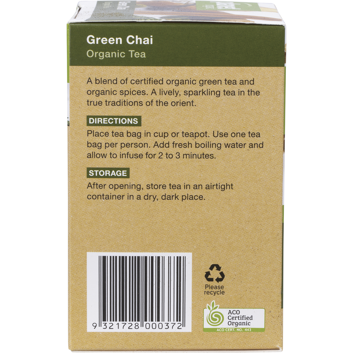 Green Chai Herbal Tea Bags