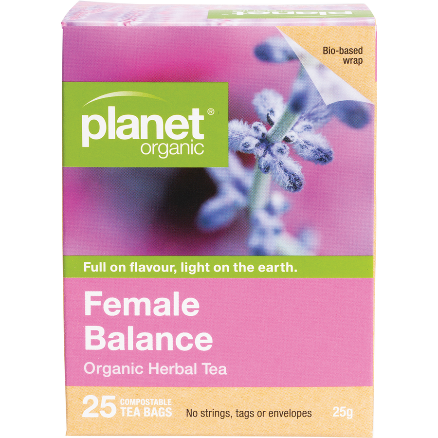 Planet Organic herbal tea bags for female balance