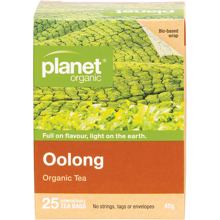 Planet Organic Oolong Herbal Tea Bags in packaging